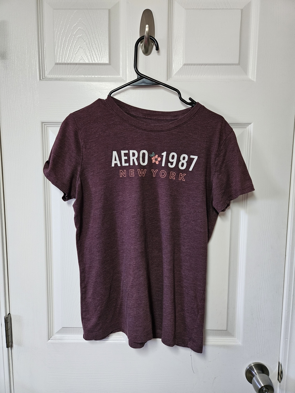 AERO 1987 New York Maroon Heather Tee